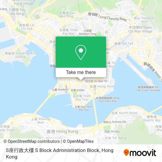 S座行政大樓 S Block Administration Block地圖