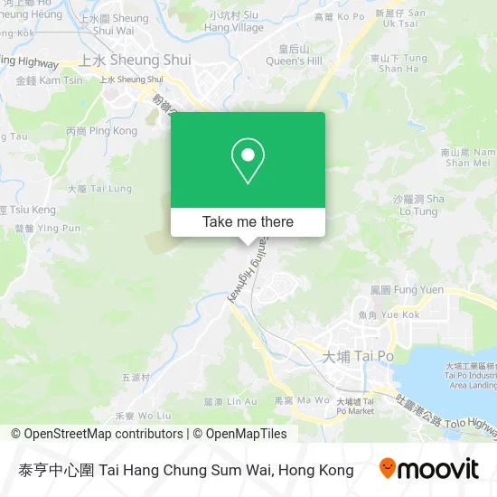 泰亨中心圍 Tai Hang Chung Sum Wai map
