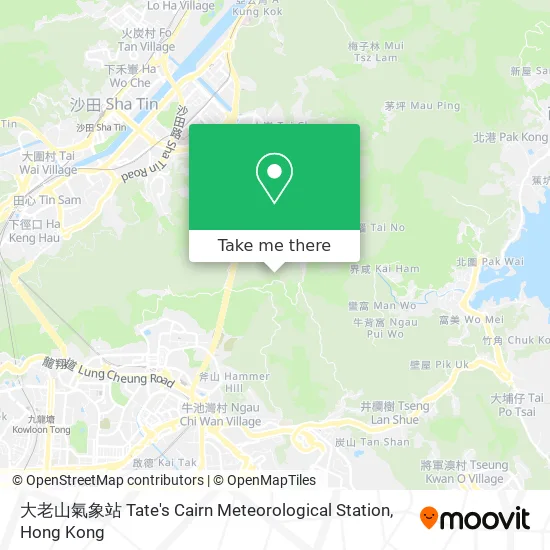 大老山氣象站 Tate's Cairn Meteorological Station map