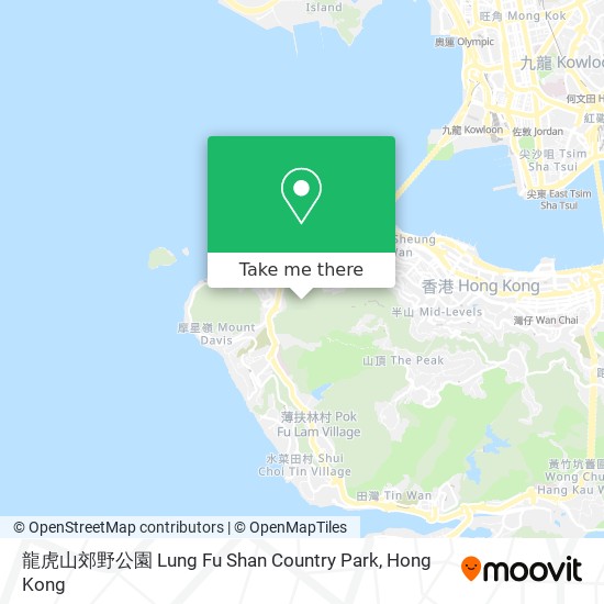 龍虎山郊野公園 Lung Fu Shan Country Park map