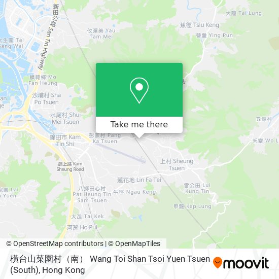 橫台山菜園村（南） Wang Toi Shan Tsoi Yuen Tsuen (South) map