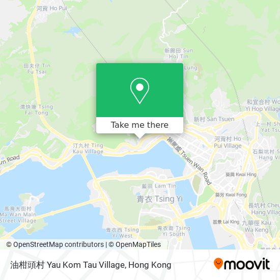 油柑頭村 Yau Kom Tau Village map