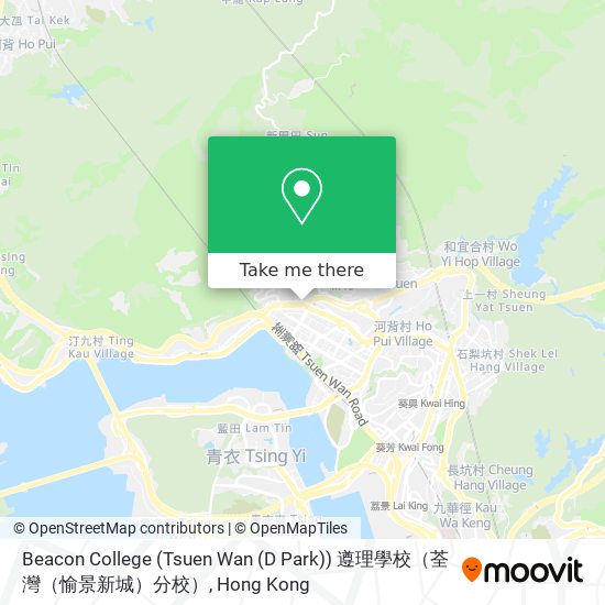 Beacon College (Tsuen Wan (D Park)) 遵理學校（荃灣（愉景新城）分校）地圖