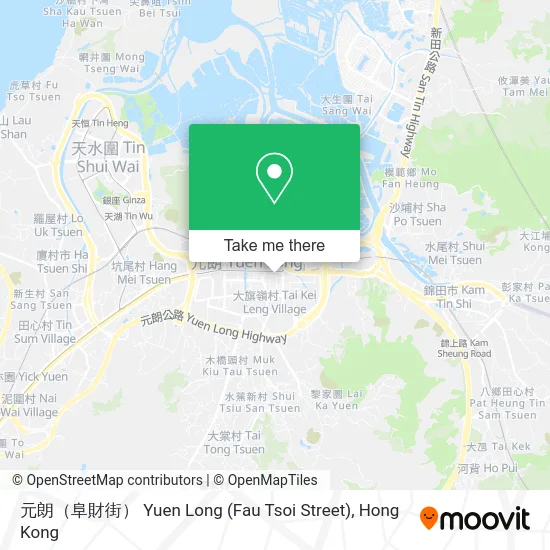 元朗（阜財街） Yuen Long (Fau Tsoi Street) map