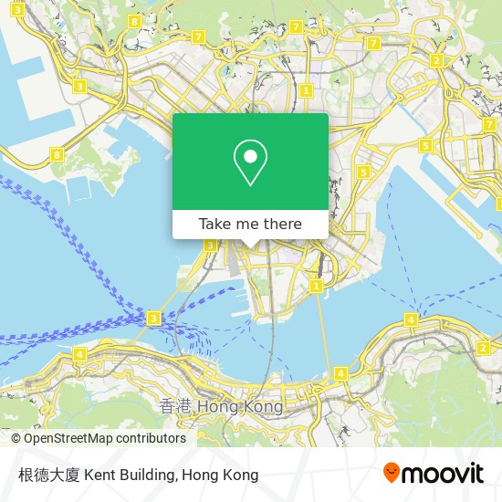 根德大廈 Kent Building map