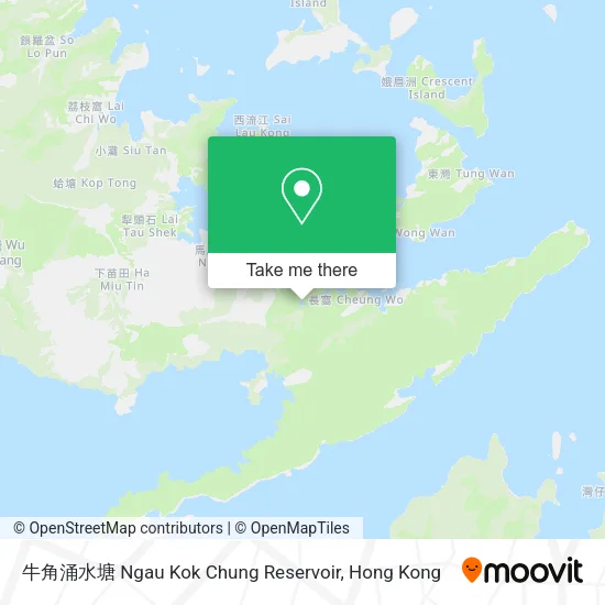 牛角涌水塘 Ngau Kok Chung Reservoir map