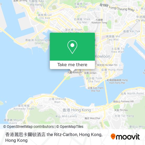 香港麗思卡爾頓酒店 the Ritz-Carlton, Hong Kong map