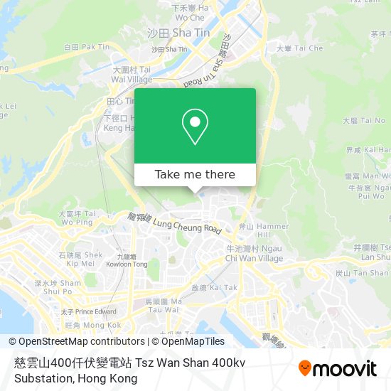 慈雲山400仟伏變電站 Tsz Wan Shan 400kv Substation map