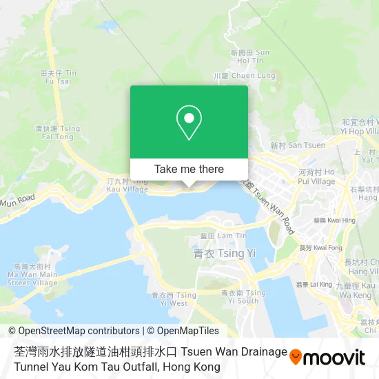 荃灣雨水排放隧道油柑頭排水口 Tsuen Wan Drainage Tunnel Yau Kom Tau Outfall地圖