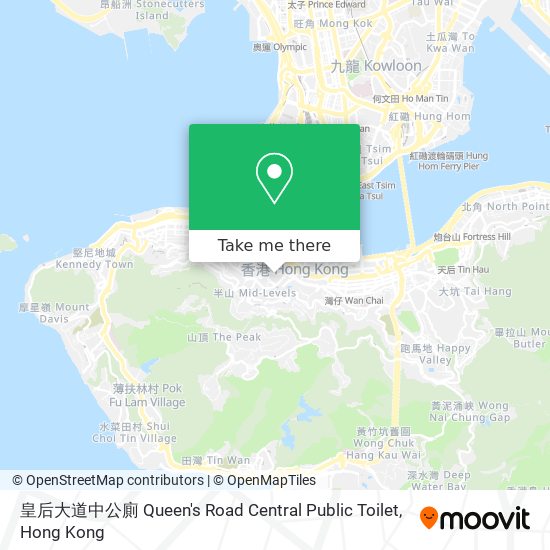 皇后大道中公廁 Queen's Road Central Public Toilet地圖