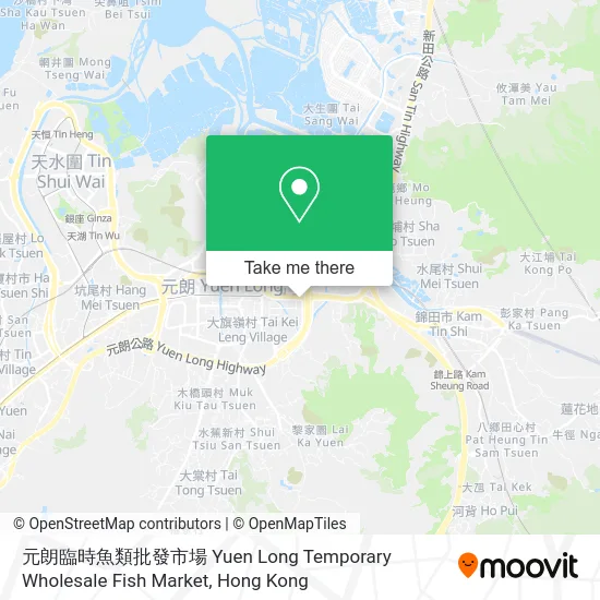 元朗臨時魚類批發市場 Yuen Long Temporary Wholesale Fish Market地圖