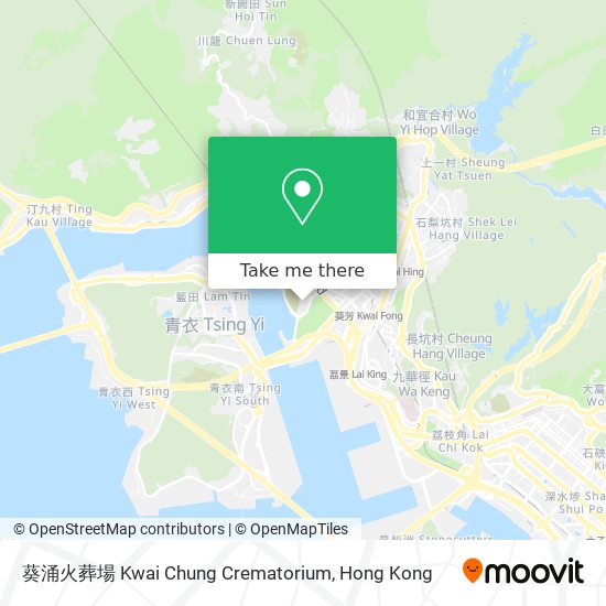 葵涌火葬場 Kwai Chung Crematorium map