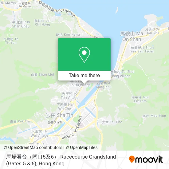 馬場看台（閘口5及6） Racecourse Grandstand (Gates 5 & 6) map