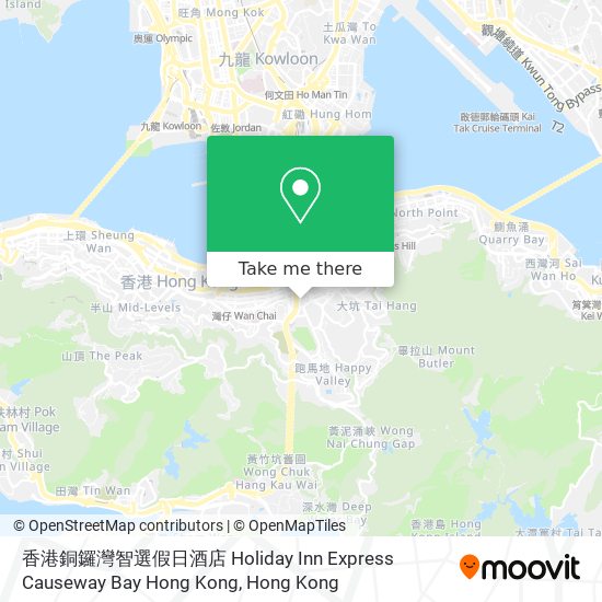 香港銅鑼灣智選假日酒店 Holiday Inn Express Causeway Bay Hong Kong map