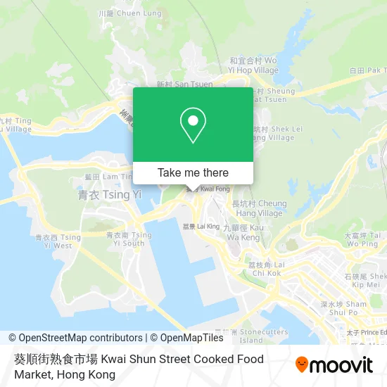 葵順街熟食市場 Kwai Shun Street Cooked Food Market map
