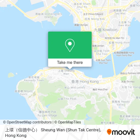 上環（信德中心） Sheung Wan (Shun Tak Centre)地圖