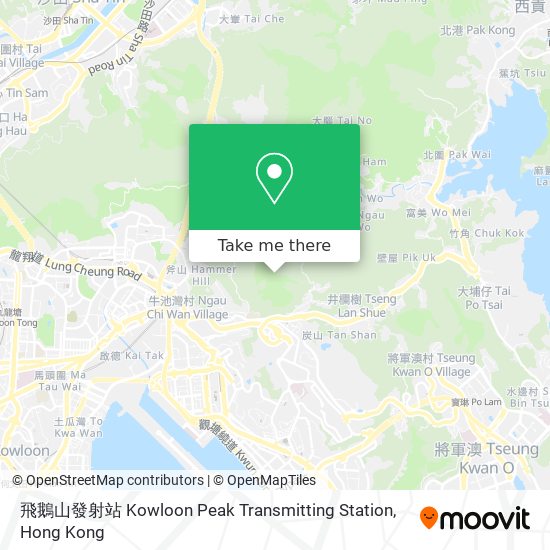 飛鵝山發射站 Kowloon Peak Transmitting Station地圖