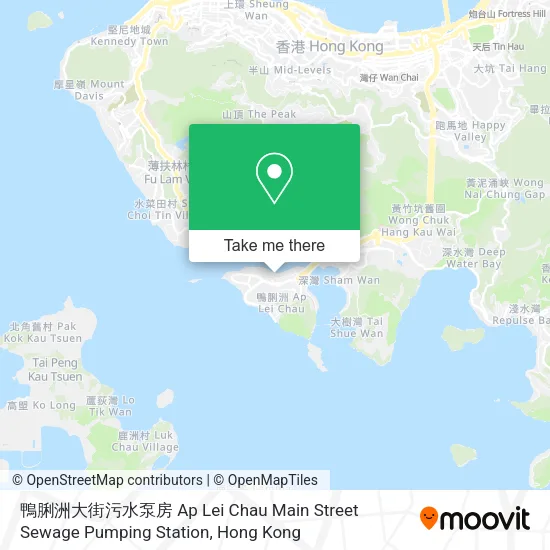 鴨脷洲大街污水泵房 Ap Lei Chau Main Street Sewage Pumping Station地圖