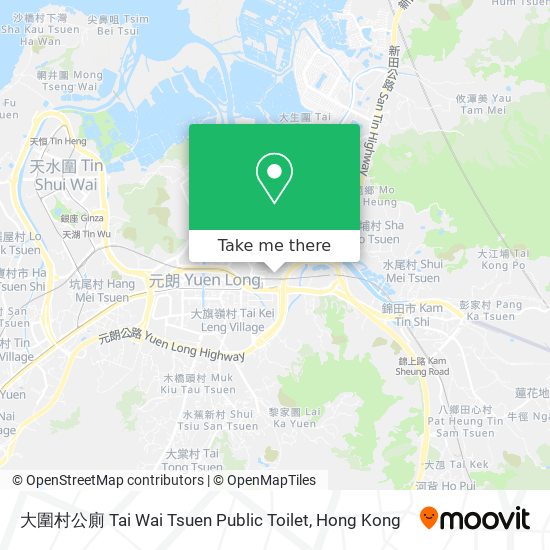 大圍村公廁 Tai Wai Tsuen Public Toilet地圖