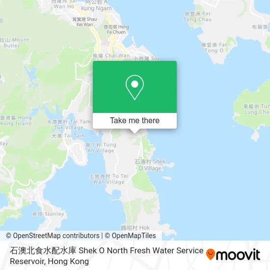 石澳北食水配水庫 Shek O North Fresh Water Service Reservoir map