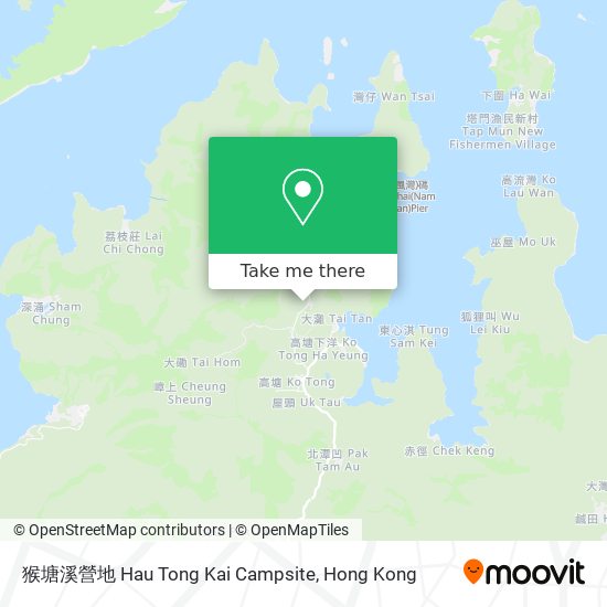 猴塘溪營地 Hau Tong Kai Campsite map