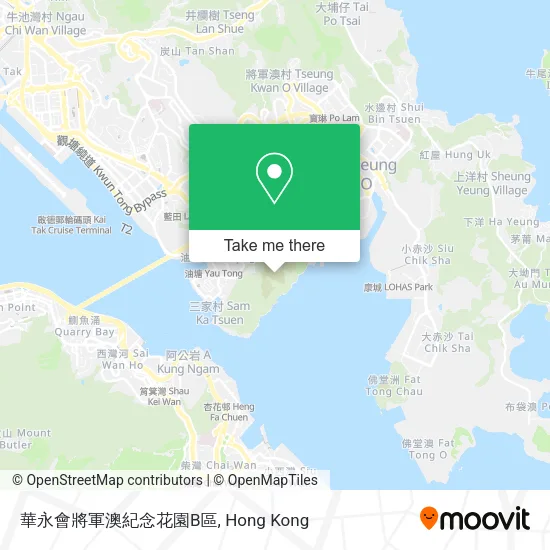 華永會將軍澳紀念花園B區地圖