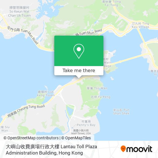 大嶼山收費廣場行政大樓 Lantau Toll Plaza Administration Building map