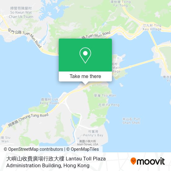 大嶼山收費廣場行政大樓 Lantau Toll Plaza Administration Building地圖