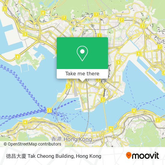 德昌大廈 Tak Cheong Building map