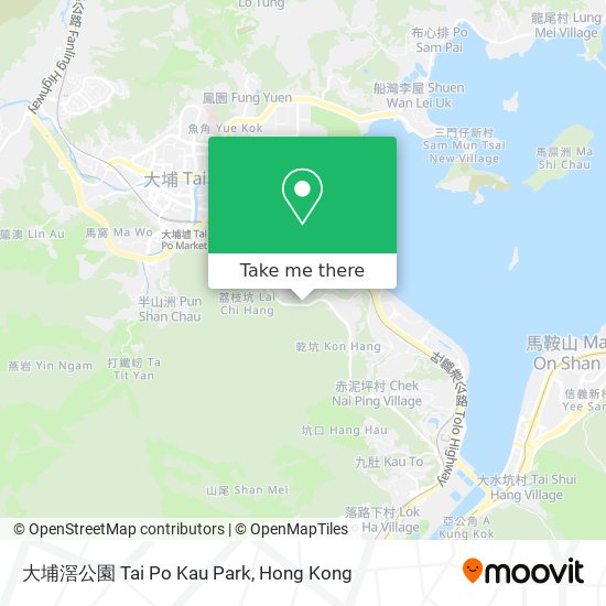 大埔滘公園 Tai Po Kau Park map