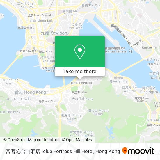 富薈炮台山酒店 Iclub Fortress Hill Hotel地圖