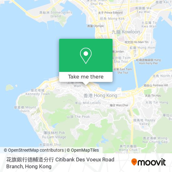 花旗銀行德輔道分行 Citibank Des Voeux Road Branch map