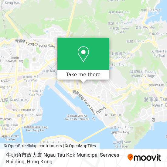 牛頭角市政大廈 Ngau Tau Kok Municipal Services Building map