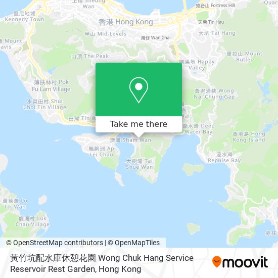 黃竹坑配水庫休憩花園 Wong Chuk Hang Service Reservoir Rest Garden map
