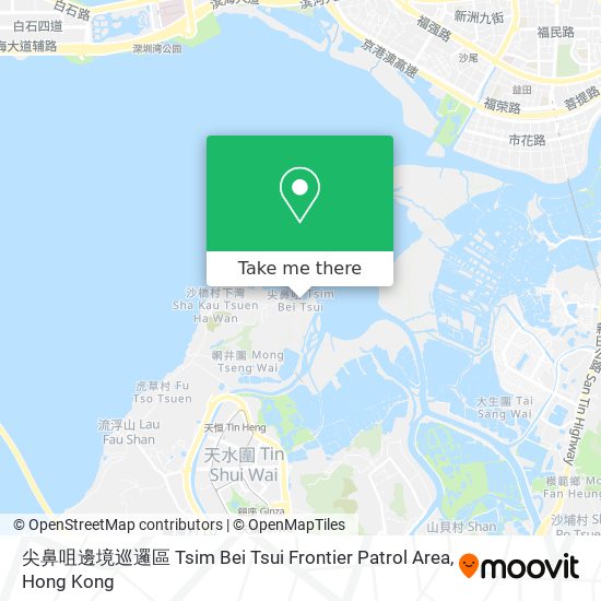尖鼻咀邊境巡邏區 Tsim Bei Tsui Frontier Patrol Area map