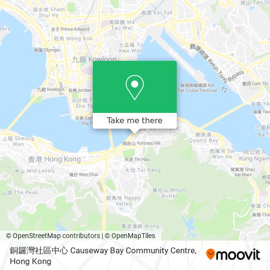 銅鑼灣社區中心 Causeway Bay Community Centre map