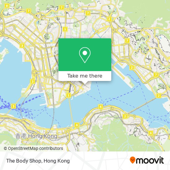 The Body Shop map