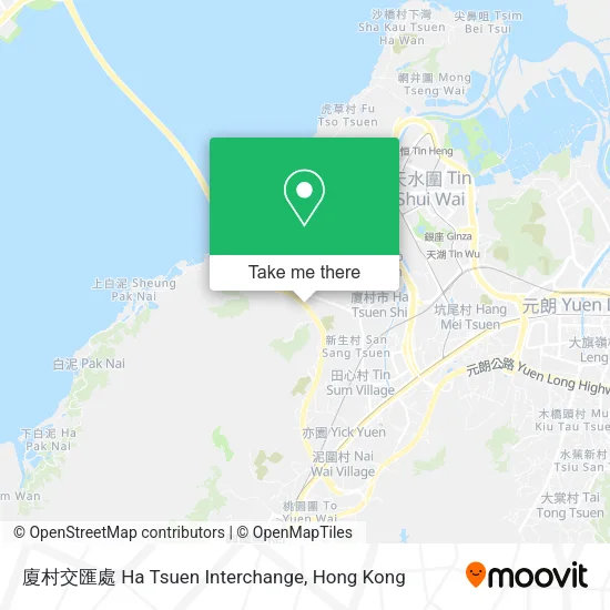 廈村交匯處 Ha Tsuen Interchange map