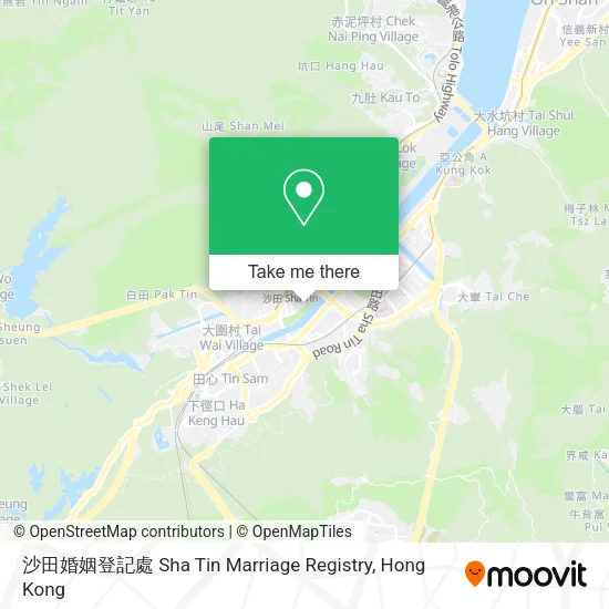 沙田婚姻登記處 Sha Tin Marriage Registry地圖