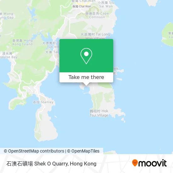 石澳石礦場 Shek O Quarry map