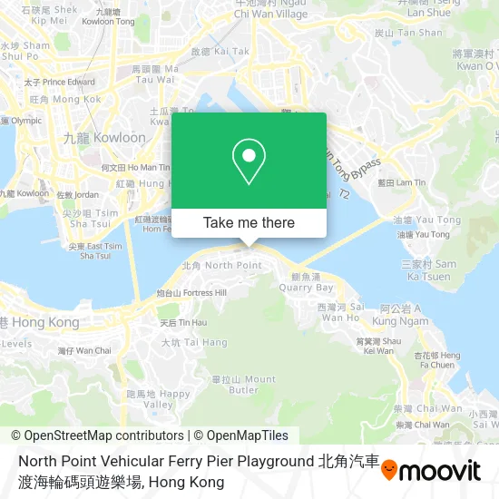North Point Vehicular Ferry Pier Playground 北角汽車渡海輪碼頭遊樂場地圖