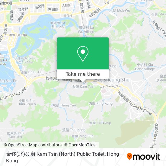 金錢(北)公廁 Kam Tsin (North) Public Toilet map