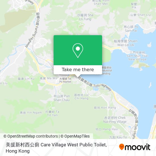 美援新村西公廁 Care Village West Public Toilet map