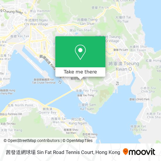 茜發道網球場 Sin Fat Road Tennis Court map