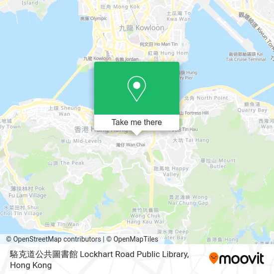 駱克道公共圖書館 Lockhart Road Public Library map