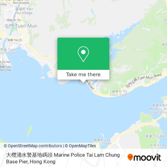 大欖涌水警基地碼頭 Marine Police Tai Lam Chung Base Pier map