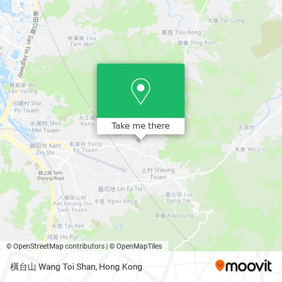 橫台山 Wang Toi Shan map