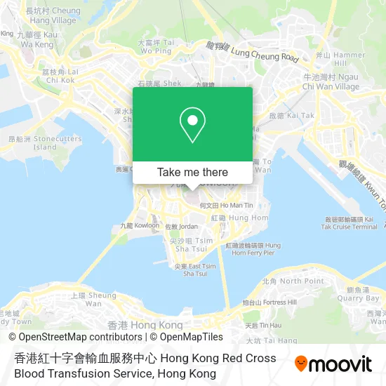 香港紅十字會輸血服務中心 Hong Kong Red Cross Blood Transfusion Service map