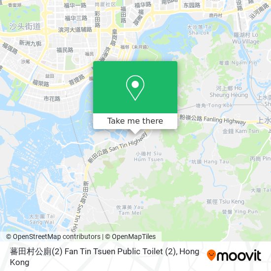 蕃田村公廁(2) Fan Tin Tsuen Public Toilet (2) map