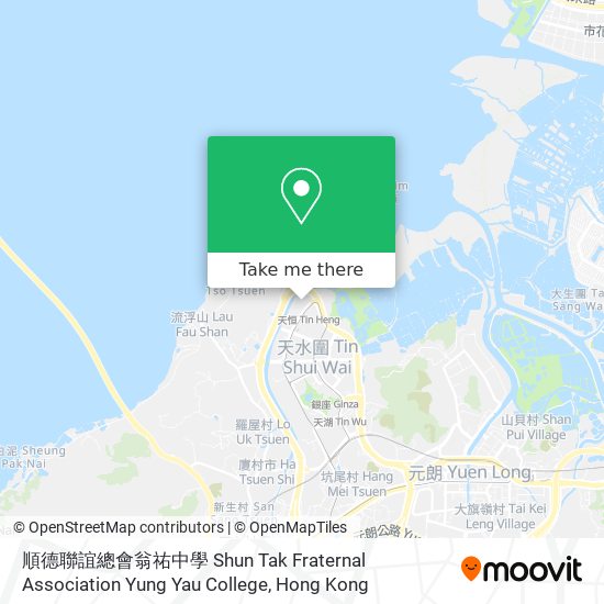 順德聯誼總會翁祐中學 Shun Tak Fraternal Association Yung Yau College map